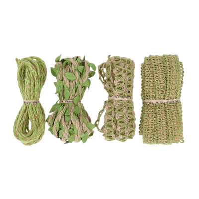 Nastro di legno verde scuro a striscia 2mm-15mm*10y Nastro a filo di giuta