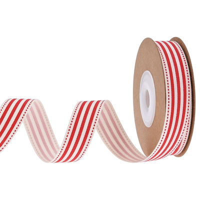 15 mm*3y Nastro regalo di Natale Nastro di cotone bianco stampato per i regali
