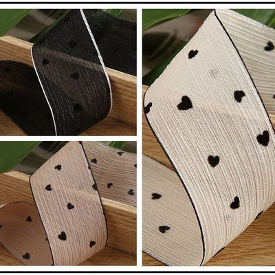 3 colori Nastro a strisce 40mm Cuore Nastro di poliestere stampato OEM Eco Friendly