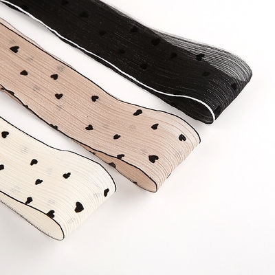 3 colori Nastro a strisce 40mm Cuore Nastro di poliestere stampato OEM Eco Friendly