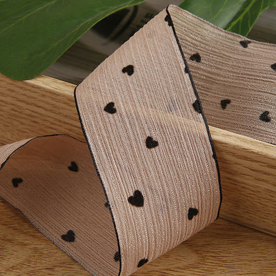 3 colori Nastro a strisce 40mm Cuore Nastro di poliestere stampato OEM Eco Friendly