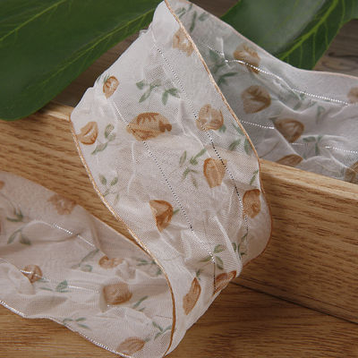Nastro organico da 40 mm 50 mm con nastro di poliestere a stampa floreale OEM Eco Friendly