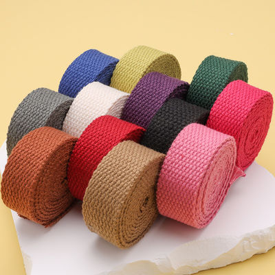 20mm-50mm Spessore poliestere cotone Webbing Borsa scolastica zaino zaino borsa da mano Canvas Strap Solid Color Plain Strap tessuto