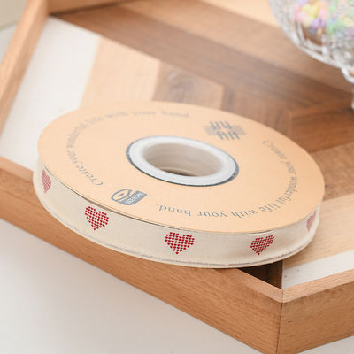 13mm Logo Nastro di cotone letterario Bouquet di fiori freschi Decorazione di torta Scatola regalo Nastro fai da te Materiale nastro di imballaggio