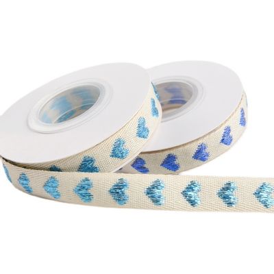 16mm*9m Heart Pattern Jacquard Nastro di cotone per accessori di abbigliamento