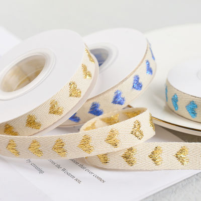 16mm*9m Heart Pattern Jacquard Nastro di cotone per accessori di abbigliamento