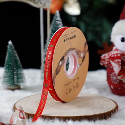 1cm*45m Natalici nastro stampato per imballaggio regalo e accessori per abbigliamento