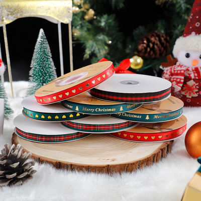 1cm*45m Natalici nastro stampato per imballaggio regalo e accessori per abbigliamento
