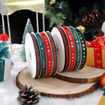 1cm*45m Natalici nastro stampato per imballaggio regalo e accessori per abbigliamento