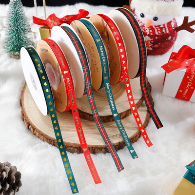 1cm*45m Natalici nastro stampato per imballaggio regalo e accessori per abbigliamento