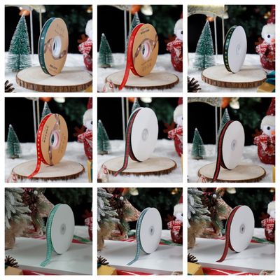 1cm*45m Natalici nastro stampato per imballaggio regalo e accessori per abbigliamento