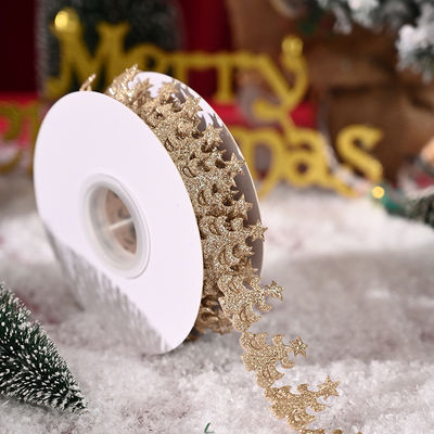 3cm*5y Nastro di Natale ad ultrasuoni per imballaggi regalo e accessori di abbigliamento