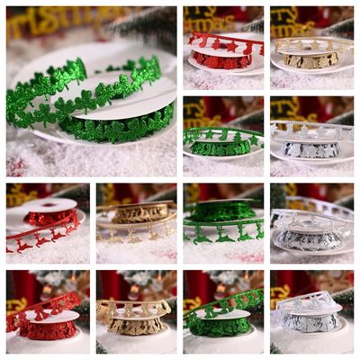 3cm*5y Nastro di Natale ad ultrasuoni per imballaggi regalo e accessori di abbigliamento