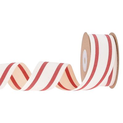 10mm-38mm*10y Black And Red Striped Cotton Ribbon per imballaggio regalo e accessori per abbigliamento