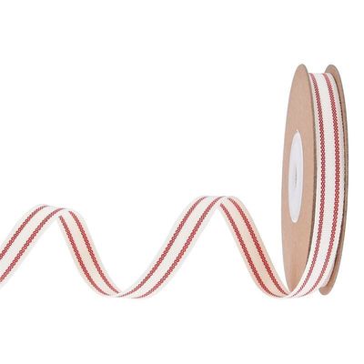 10mm-38mm*10y Black And Red Striped Cotton Ribbon per imballaggio regalo e accessori per abbigliamento