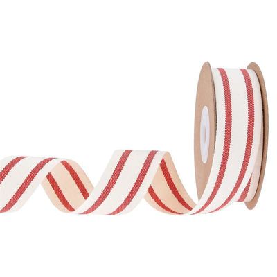 10mm-38mm*10y Black And Red Striped Cotton Ribbon per imballaggio regalo e accessori per abbigliamento