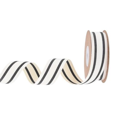 10mm-38mm*10y Black And Red Striped Cotton Ribbon per imballaggio regalo e accessori per abbigliamento