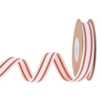 10mm-38mm*10y Black And Red Striped Cotton Ribbon per imballaggio regalo e accessori per abbigliamento