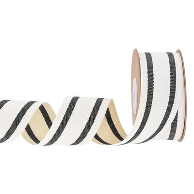 10mm-38mm*10y Black And Red Striped Cotton Ribbon per imballaggio regalo e accessori per abbigliamento