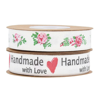 15 mm*10 m nastro di cotone stampato per imballaggio regalo e accessori per abbigliamento