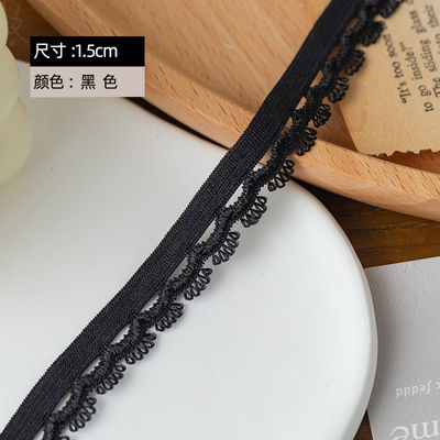 Luce per la testa Occasione 1,5 cm Tissuto bordo dell'occhio poliestere Elastico Bra Strap Nastro Per accessori di abbigliamento